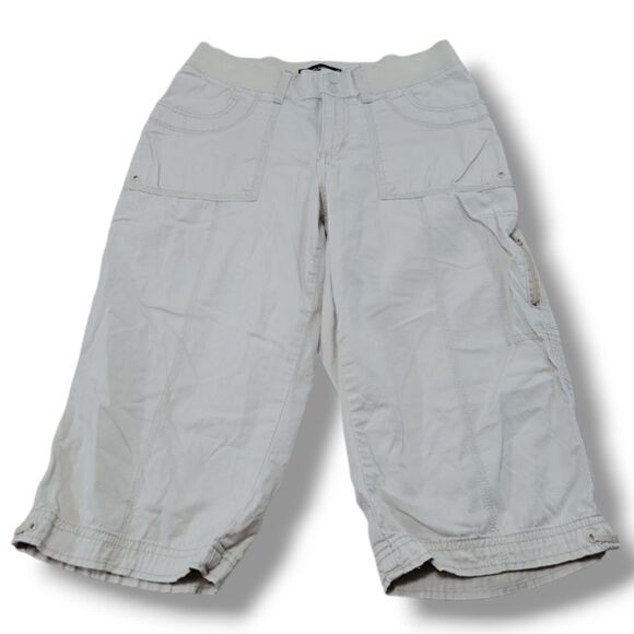 Lee Pants Size 6 W24"xL16" Lee Relaxed Fit 1889 Capri Pants Capris Casual Beige - Picture 1 of 5